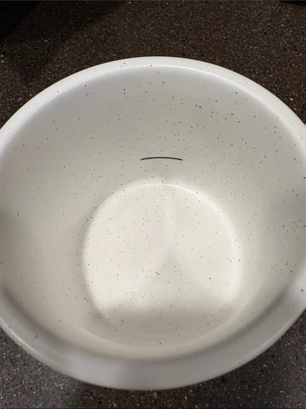Speckled White Dowan butter crock with Wooden Knob